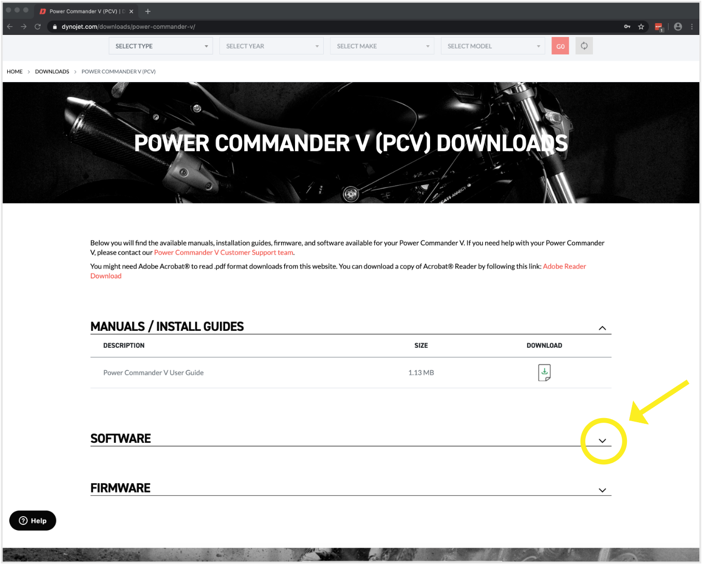 dynojet power commander v software download